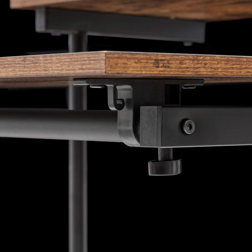 Black Wood Grain Adjustable Height Standing Desk V146639