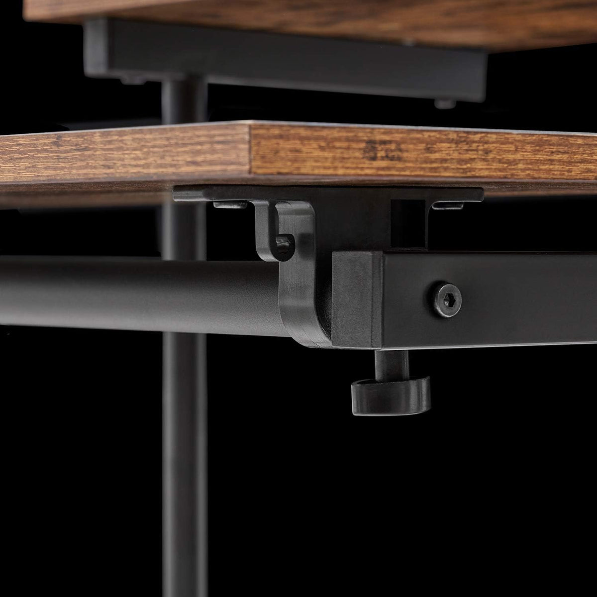 Black Wood Grain Adjustable Height Standing Desk V146639