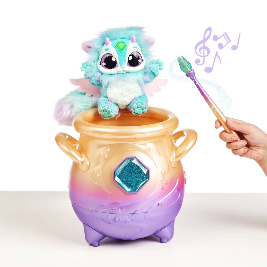 Blue Interactive Plush Toy Magical Misting Cauldron X9065