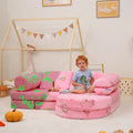 11 Pc Pink Modular Kids Play Couch O69122
