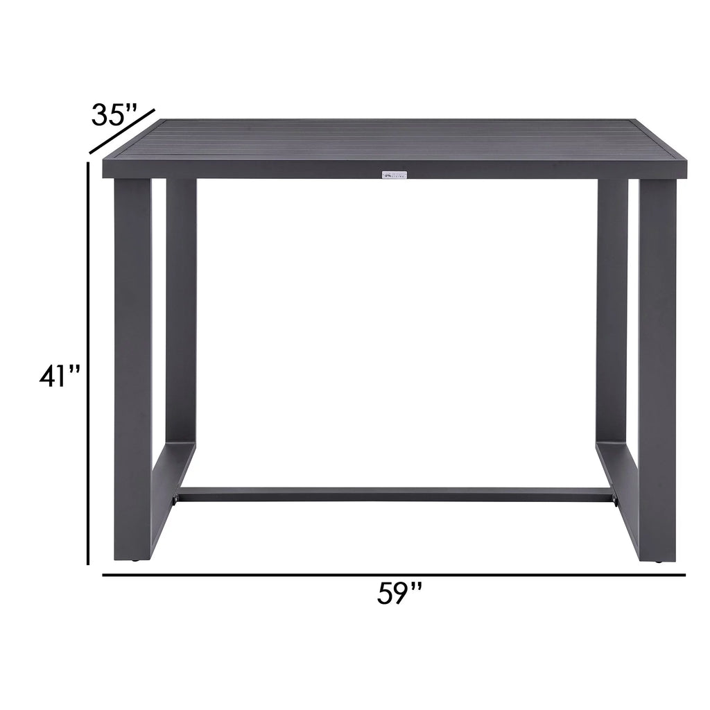 Dark Gray Bar Height Dining Table P5971