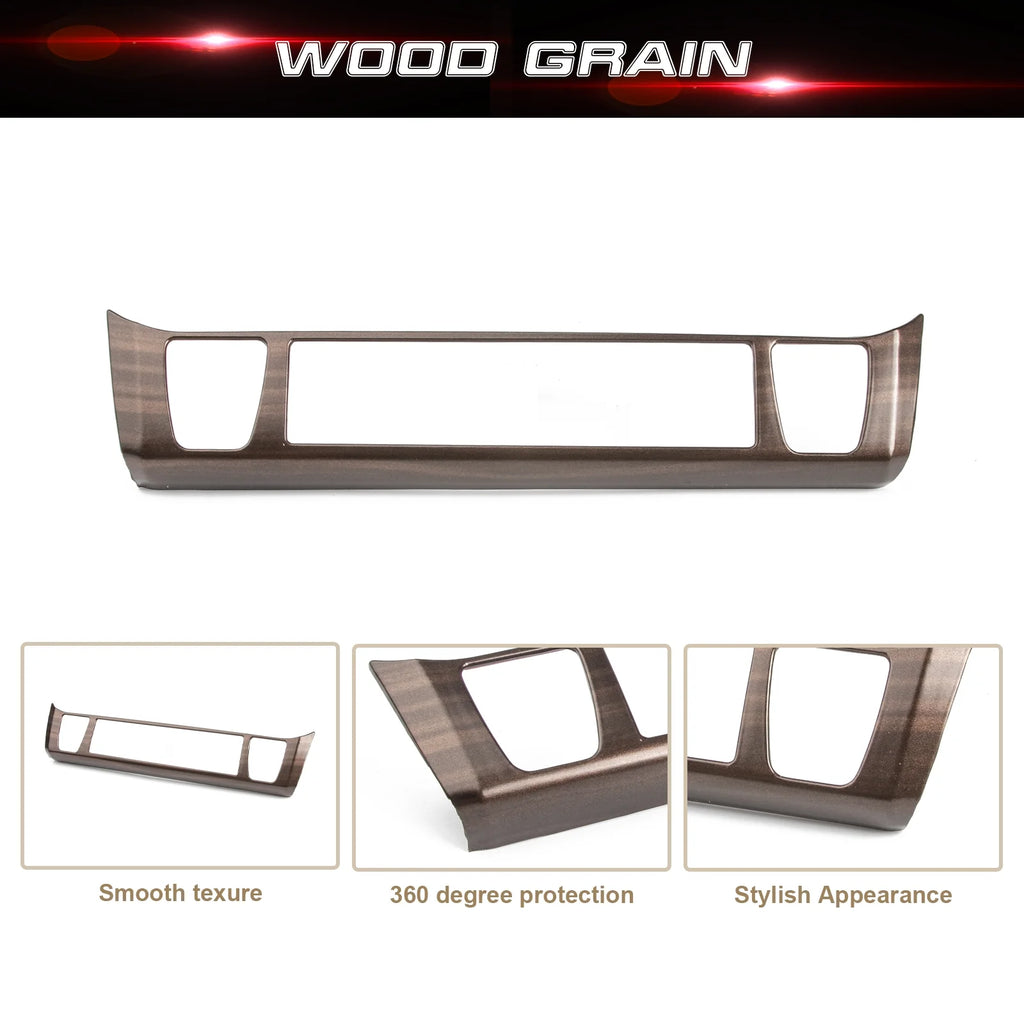 Center Console AC Climate Control Switch Panel Frame Cover Trim Wood Grain C5046
