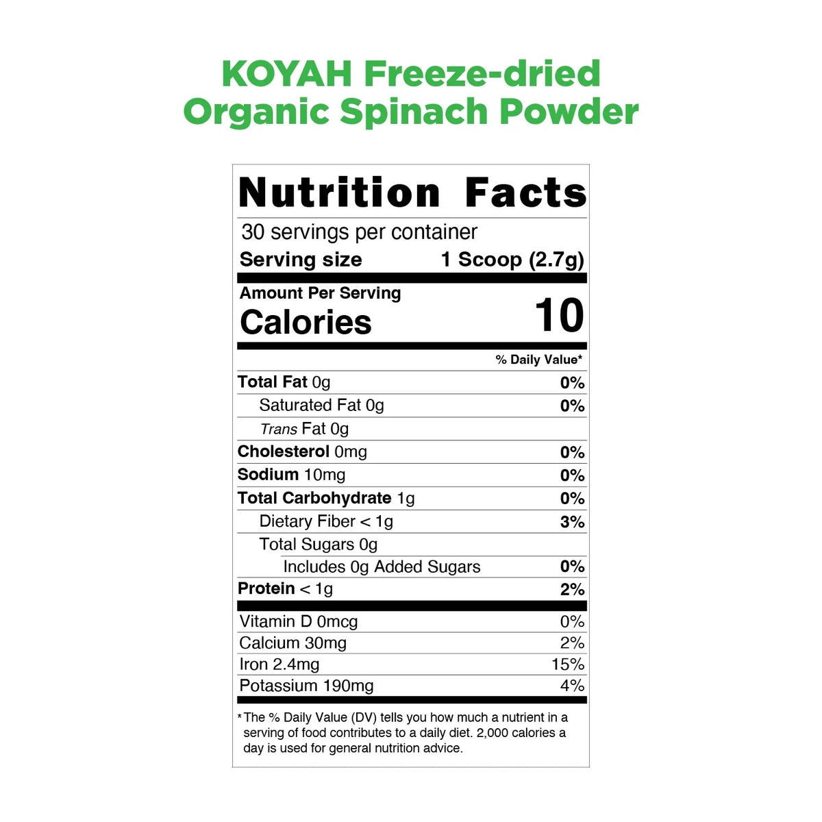 Organic Spinach Powder L42235