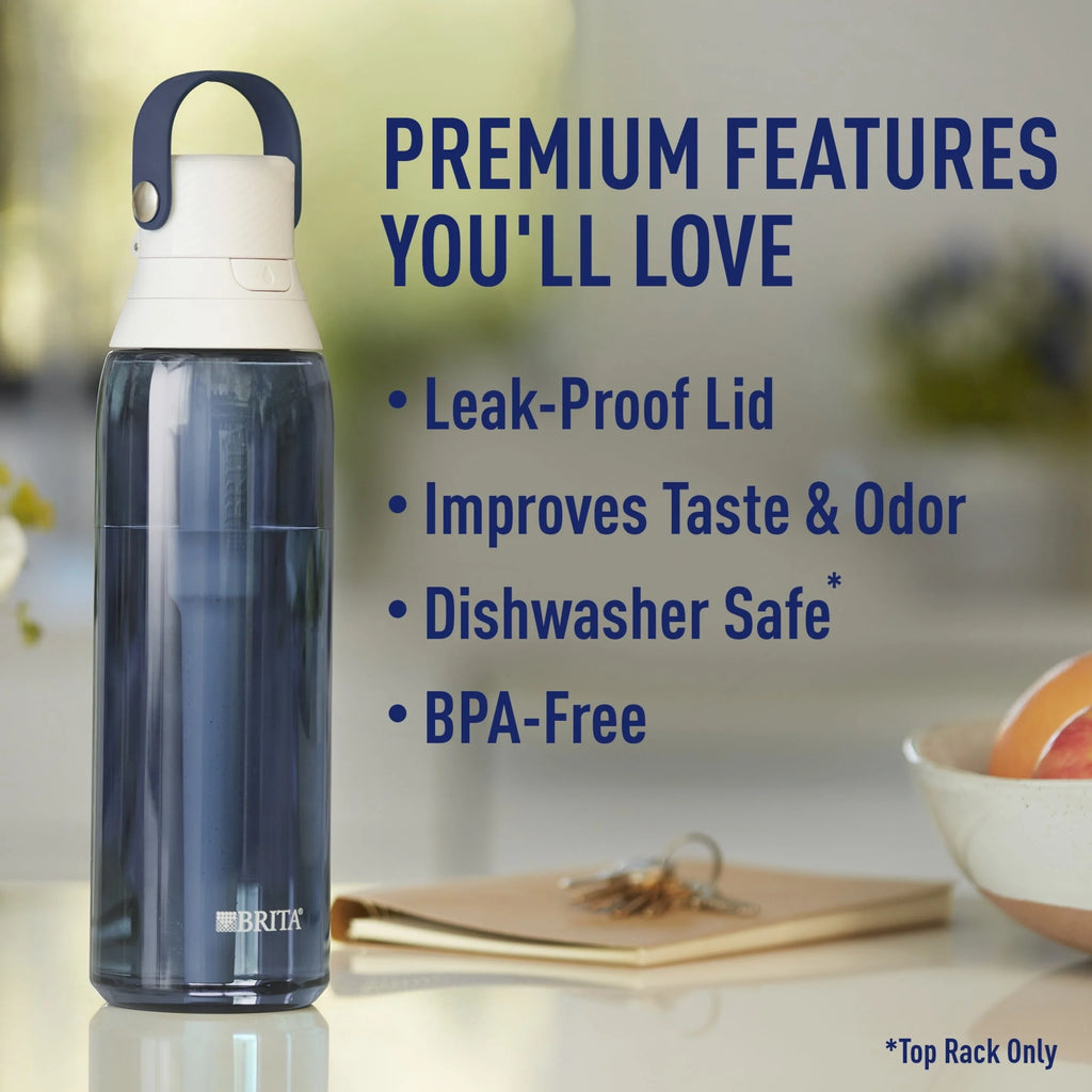 26oz Leak Proof Filtered Water Bottle with Straw Q7534