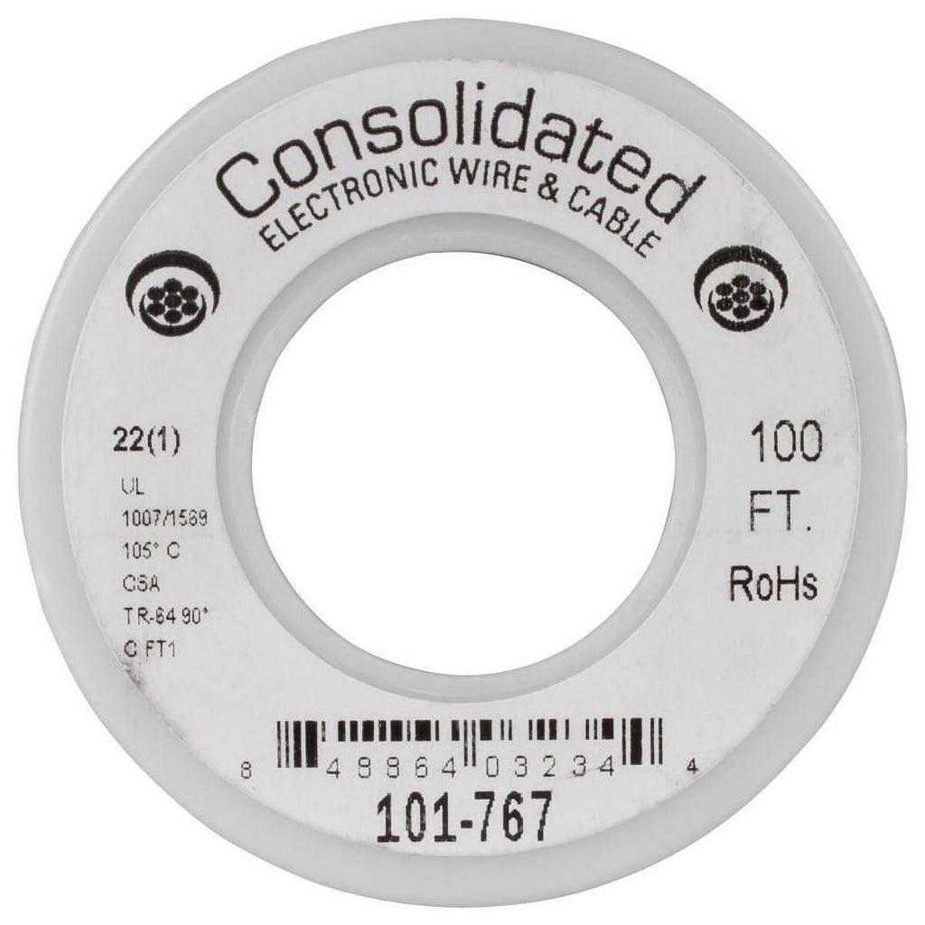 22 AWG Blue Solid Hook-Up Wire 100 ft. F361