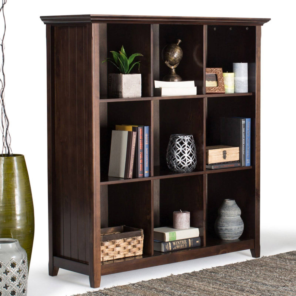 9 Cube Bookcase & Storage Unit Tobacco Brown C96020