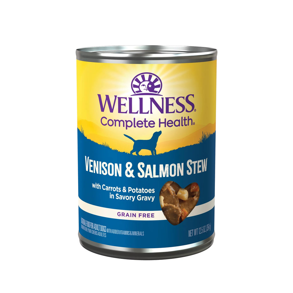 Natural Grain Free Canned Dog Food, Venison & Salmon Stew, 12.5-Ounce Can (Pack of 12) K495