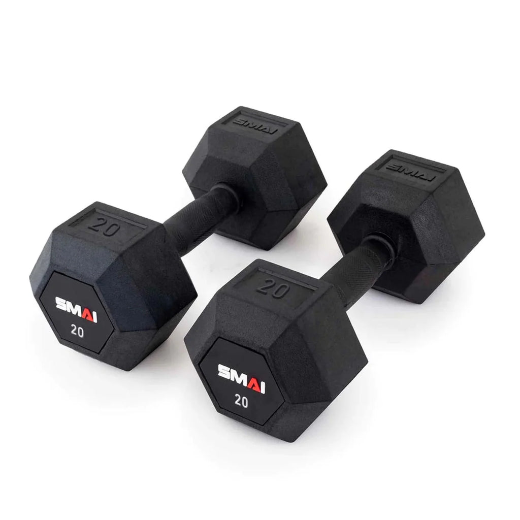 Rubber Hex Dumbbells (Pair) G3788