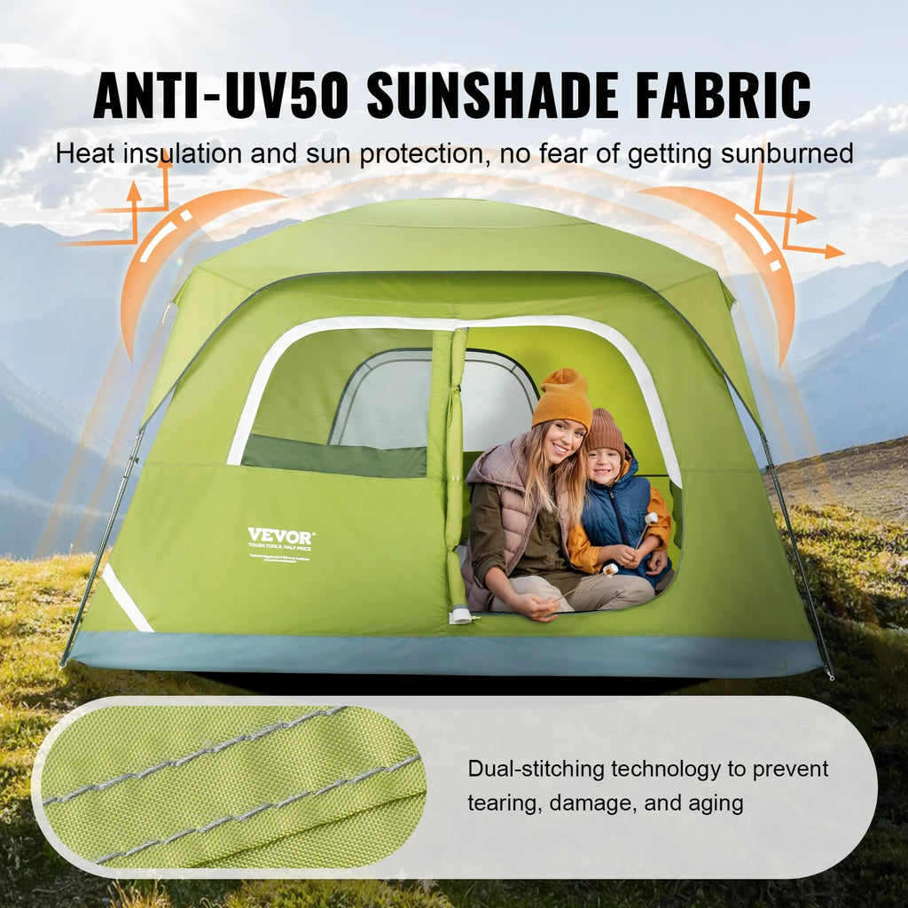 10 x 9 x 6.5 ft 6 Person Waterproof Dome Tent B754114