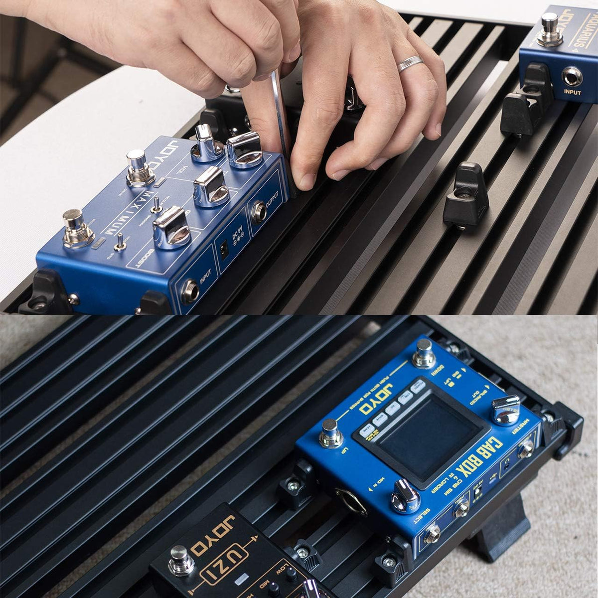 Aluminum Alloy Guitar Pedal Board with Carry Bag L32944