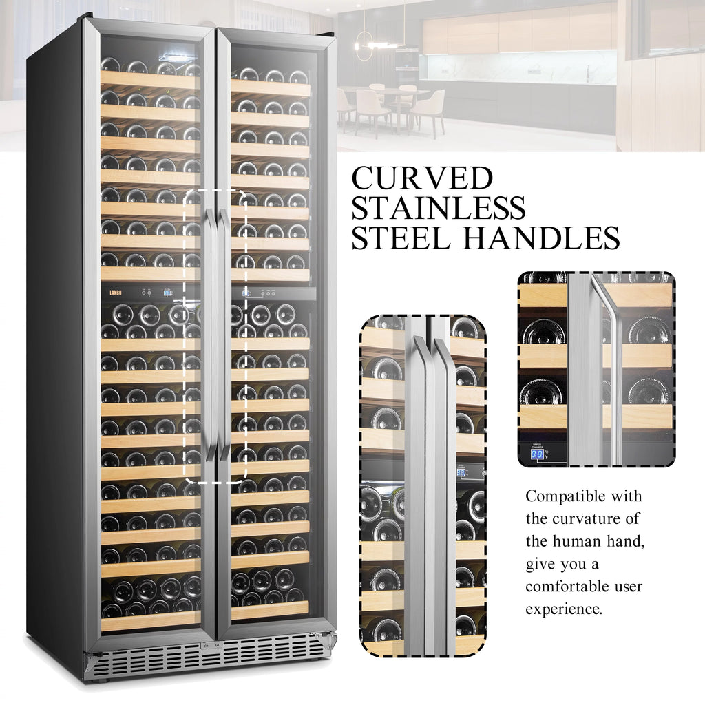 32 inch 287 Bottle Dual Zone Compressor Wine Refrigerator L612