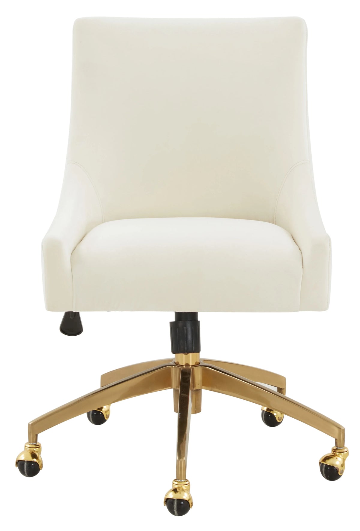 Cream Gold Velvet Adjustable Swivel Desk Chair S835