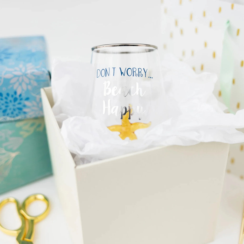 19 oz. Stemless Wine Glass with 3-D Figurine B638435