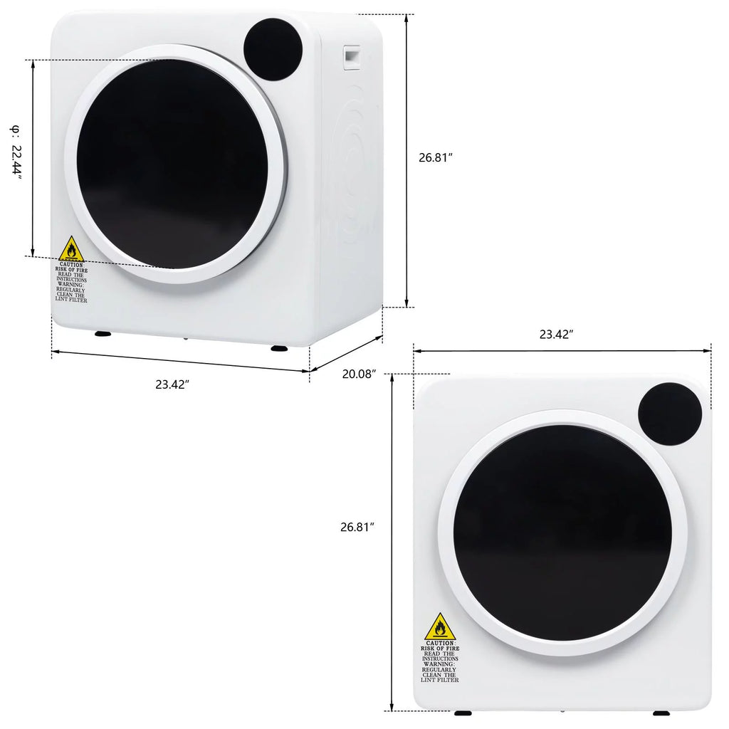 13.2lb Portable Compact Electric Dryer with Smart Controls K8255