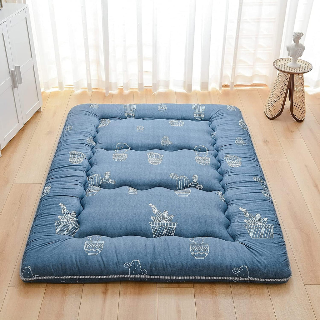 Japanese Floor Mattress Foldable Roll Up Tatami Mat with Washable Cover B7089