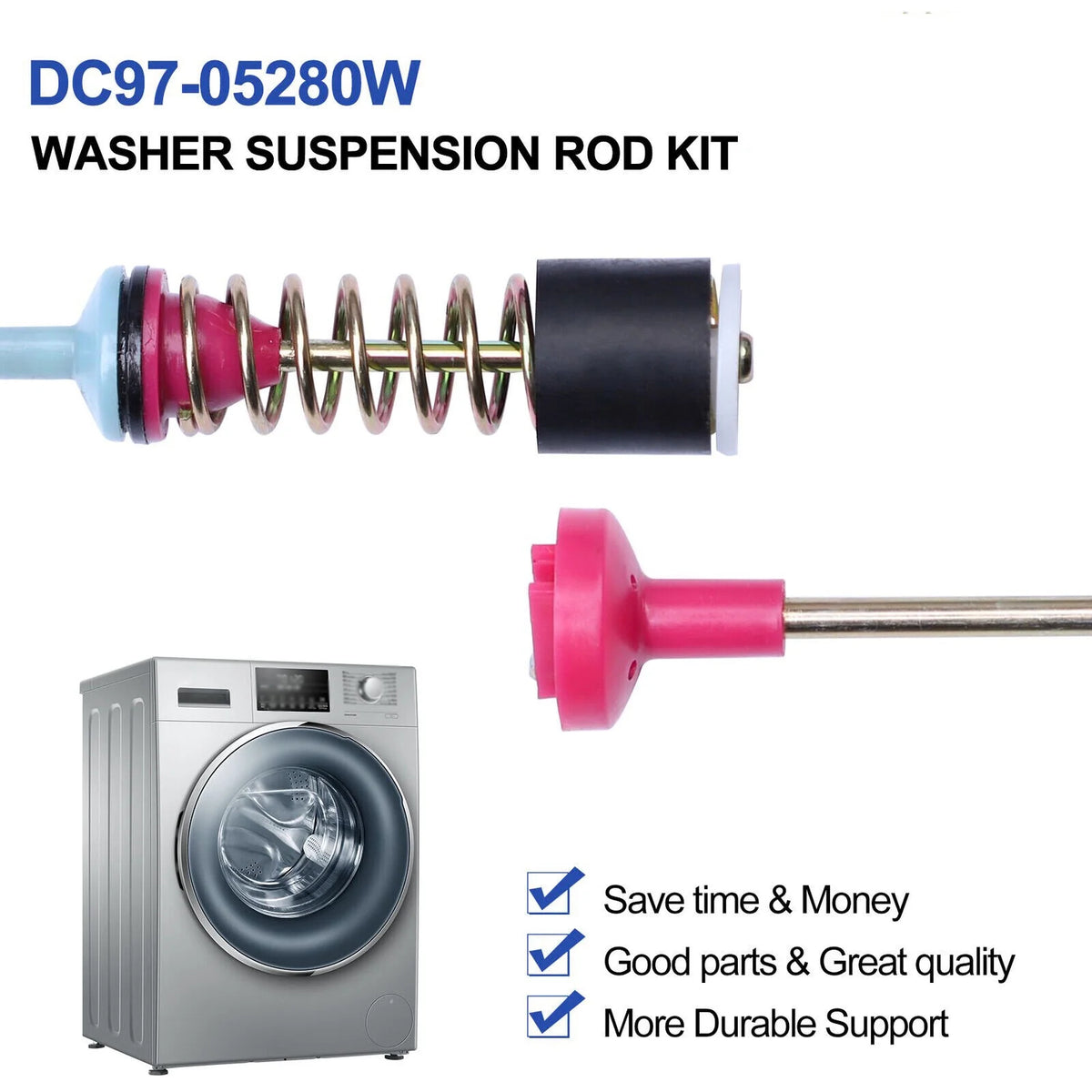 4 Pack Washer Suspension Rod Kit W887403