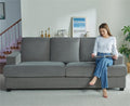 3 Seater Grey Chenille Sofa L725556