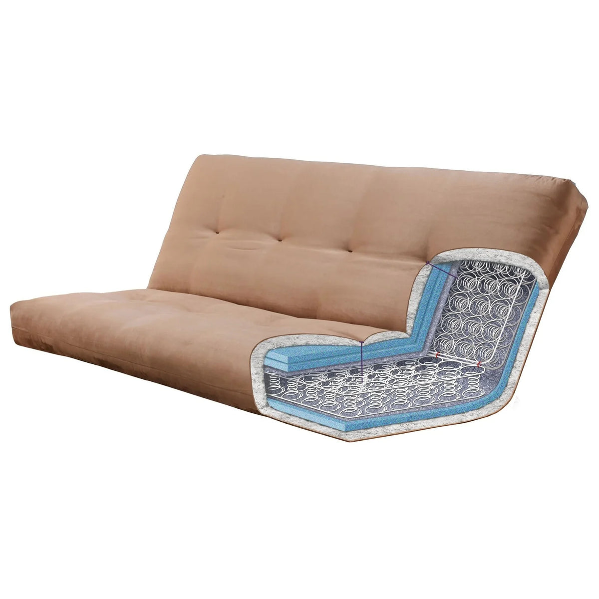 Queen Espresso Wood Storage Futon V2399