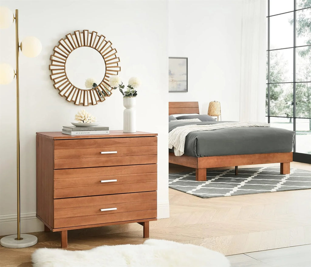 Solid Wood 3 Drawer Dresser Nightstand V16232