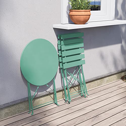 Red 3 Piece Folding Patio Bistro Set R8664