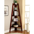 5-Shelf Wood Corner Bookcase L2509