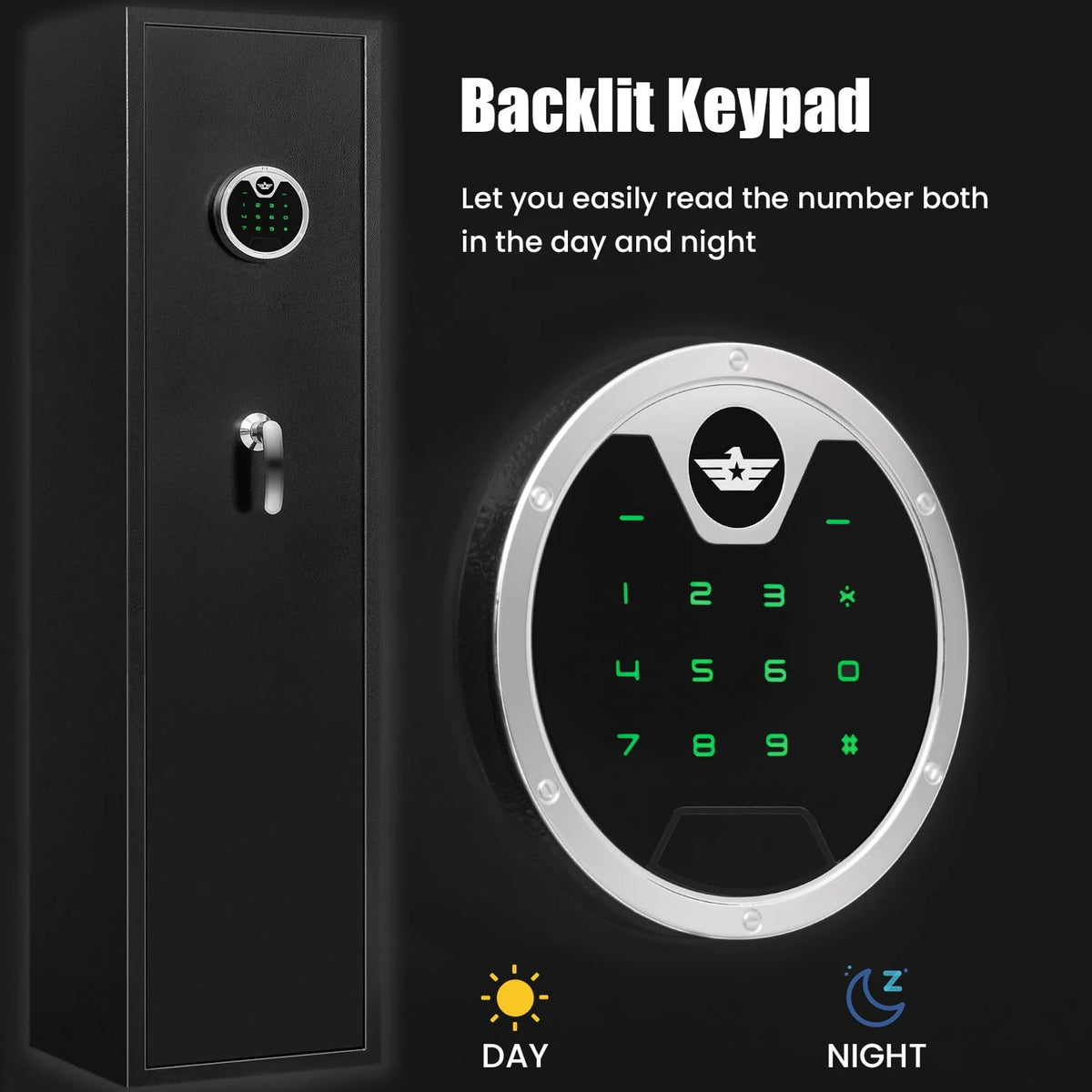 3-5 Long Gun Safe with Backlit Keypad N912