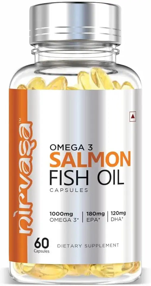 Omega 3 1000mg Salmon Fish Oil Capsules 60 Softgels Z37855