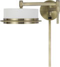 Antique Brass LED Swing Arm Wall Lamp O1177