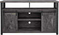Charcoal Gray and Black TV Cabinet for 55-inch TVs N340