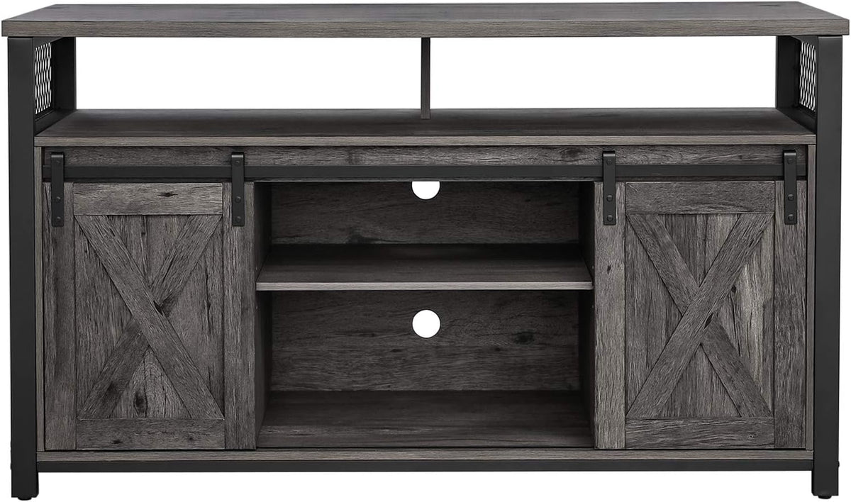 Charcoal Gray and Black TV Cabinet for 55-inch TVs N340