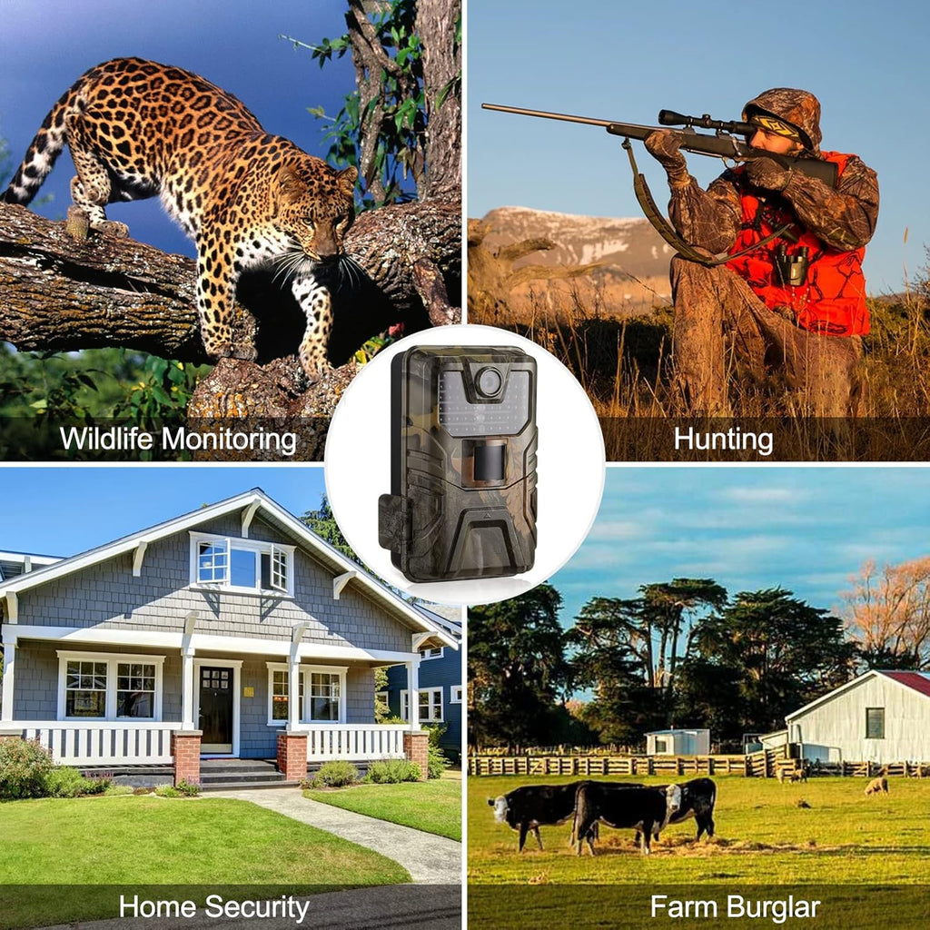 Wifi Trail Camera 30 MP 4K Bluetooth Wireless 65FT Night Vision IP66 J75429