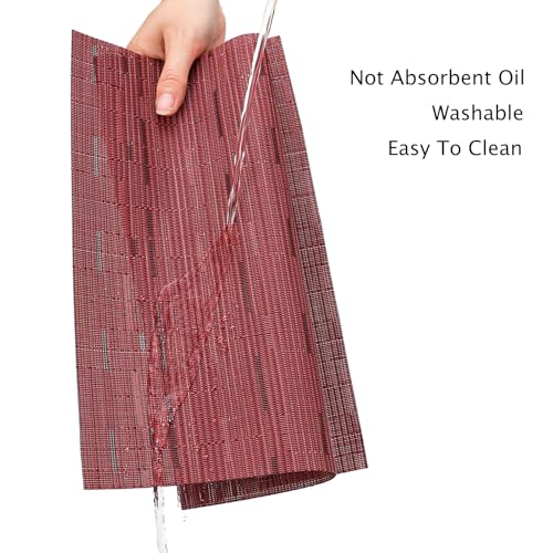 Vinyl Woven Washable Non-Slip Placemats Set of 8 U228