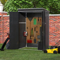 Black Metal Outdoor Storage Shed C37476