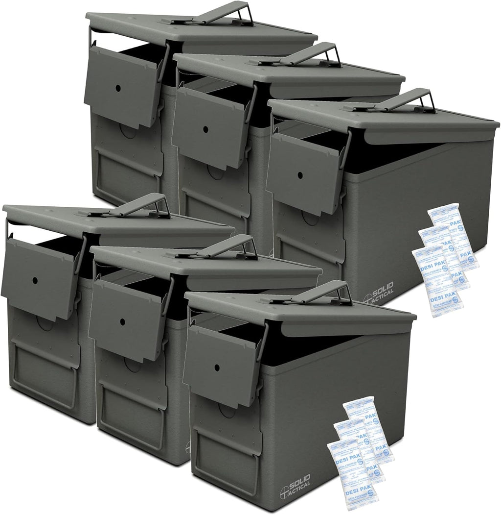 50 Cal Metal Ammo Cans Matte Black OD Green FDE Brown X6928
