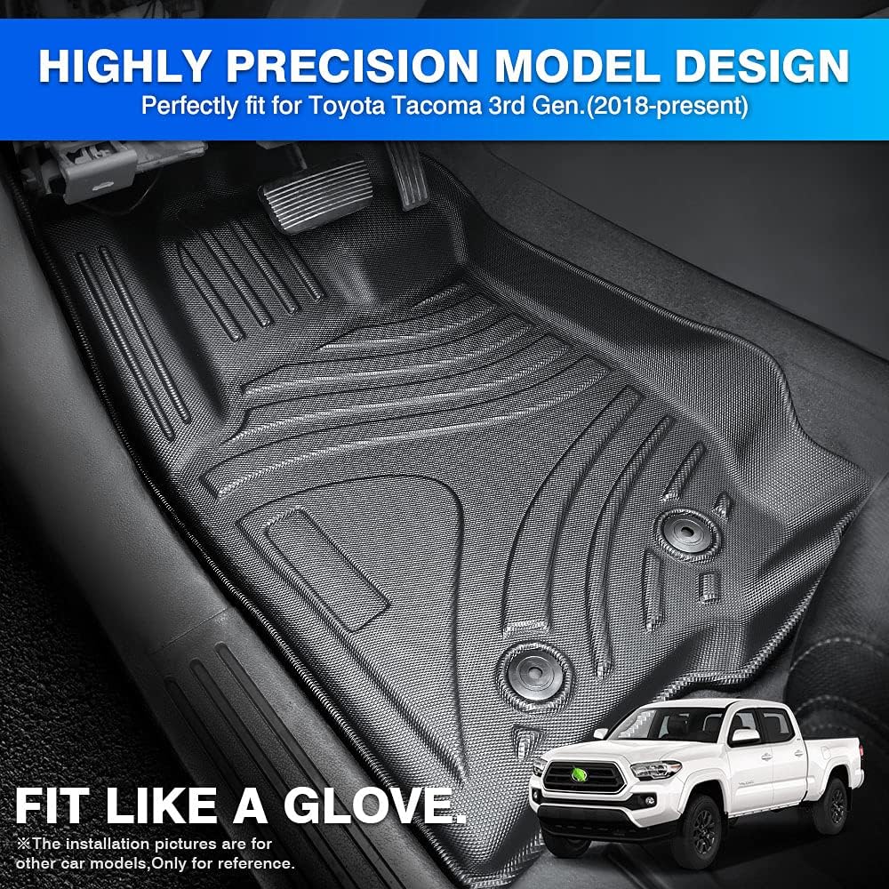 All-Weather Car Floor Mats Front & Rear Row Full Set TPE G1088