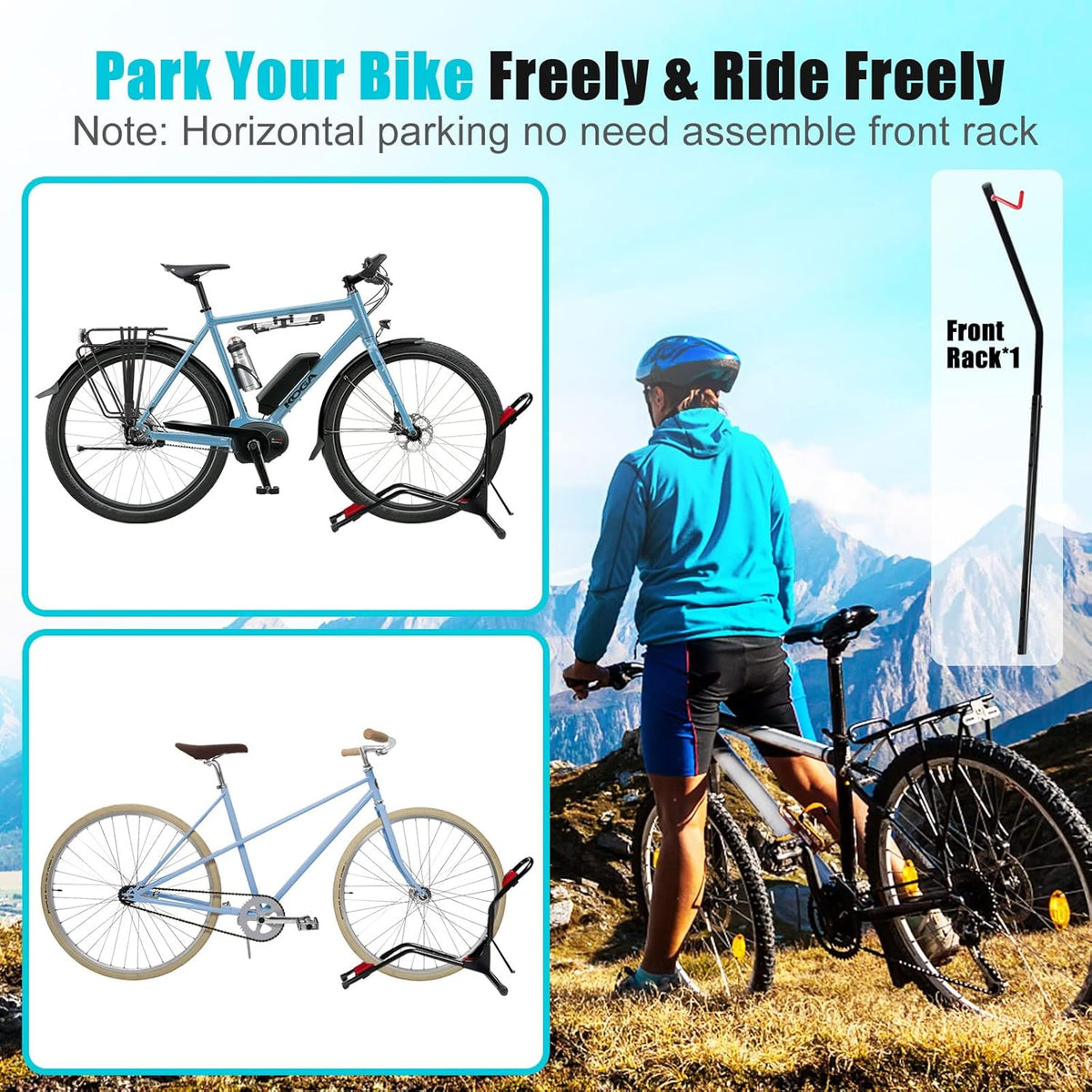 Vertical Bike Floor Stand, Adjustable Upright Rack for 20''-27'' Bike G6561