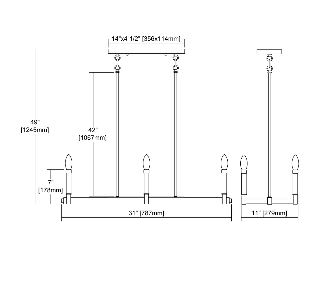6-Light Chandelier A820