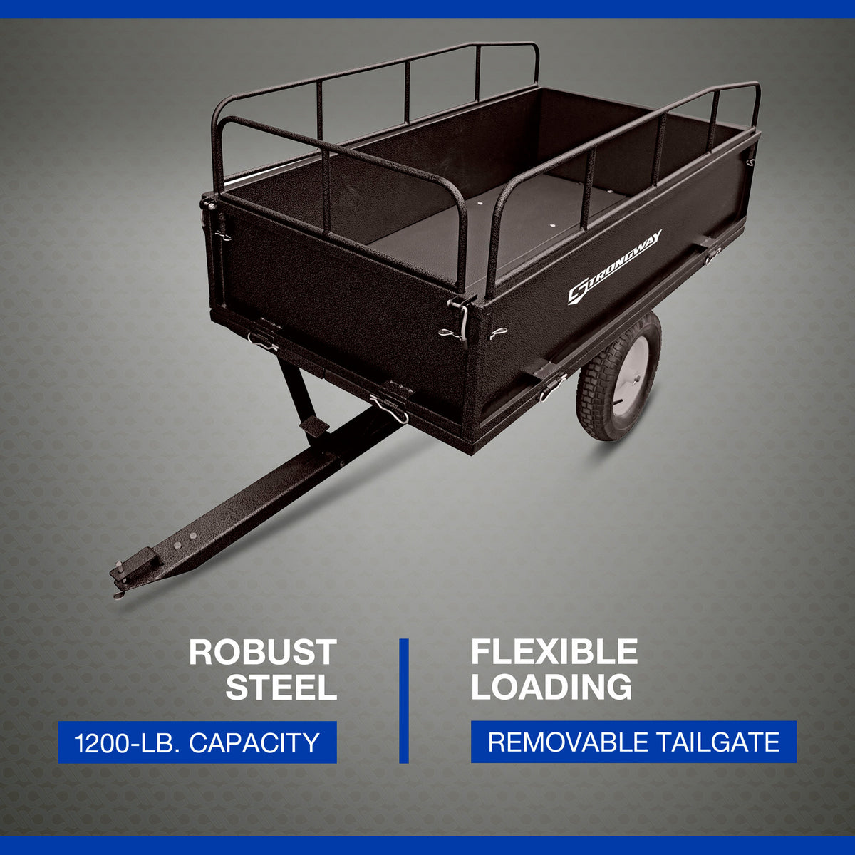 Steel ATV Trailer, 1,200-Lb. Capacity, 18 Cu. Ft. S5461