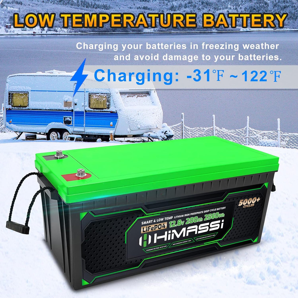 12V 100Ah LiFePO4 Battery with 100A BMS M630