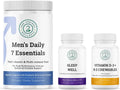 Men's Daily 7 Essentials, Sleep Well & Vitamin D3 + K2 Chewables Bundle I816