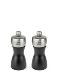 Black Wood Stainless Pepper and Salt Mill Set J359412
