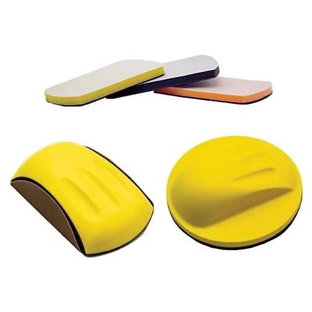6 Inch Round & Mouse Hand Sanding Block Kit, 5 PCS L3616