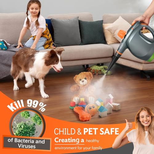 1250W Handheld Steam Cleaner with Detergent Container and Safety Lock N540533