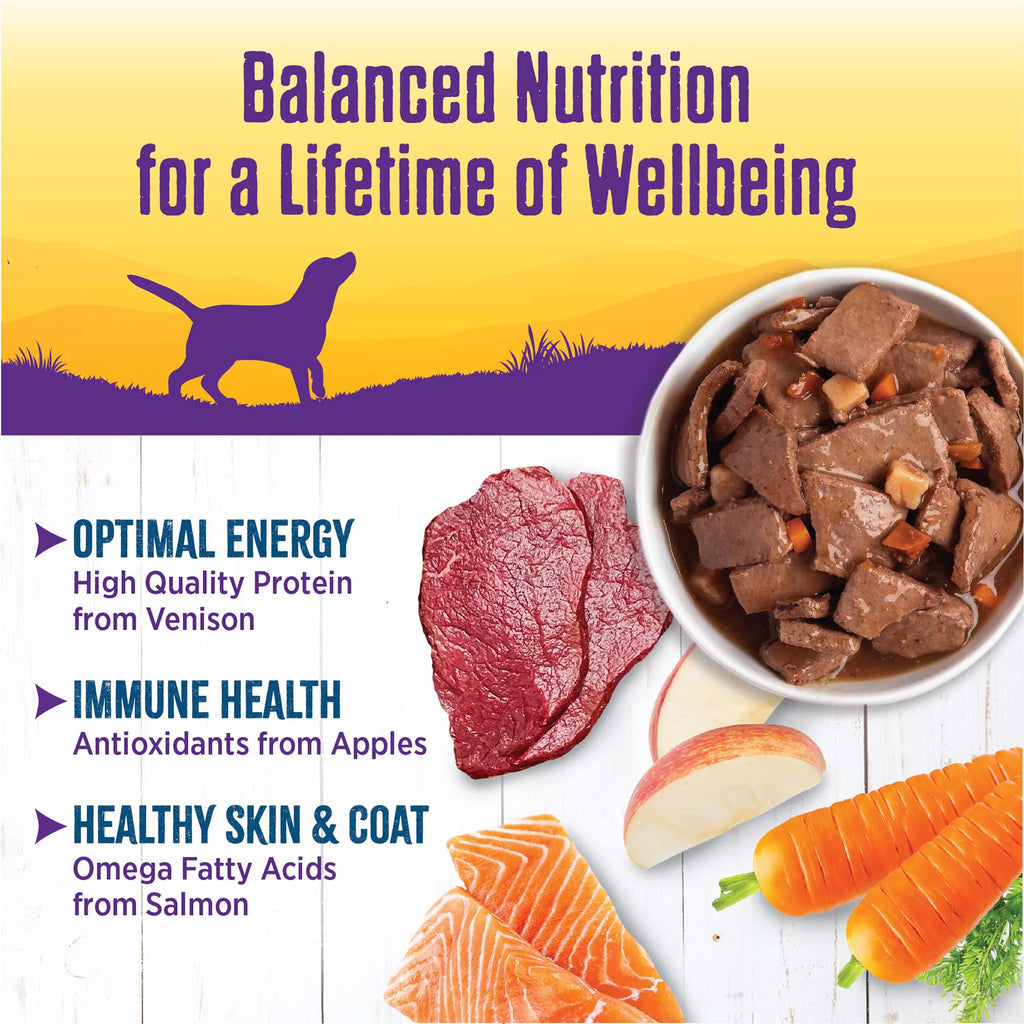 Natural Grain Free Canned Dog Food, Venison & Salmon Stew, 12.5-Ounce Can (Pack of 12) K495