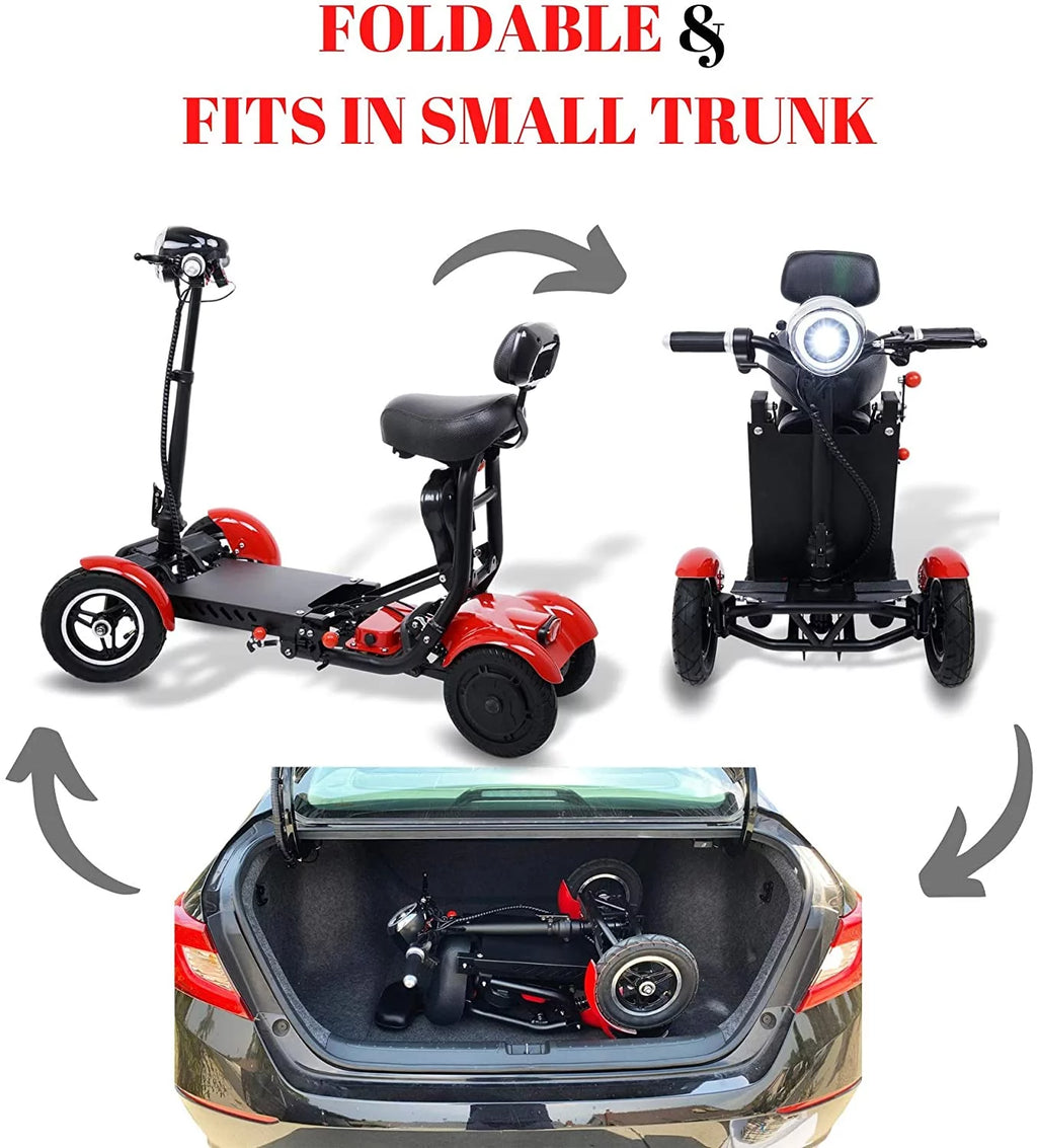 Foldable Lightweight Battery Power Four-Wheel Mobility Scooter L277