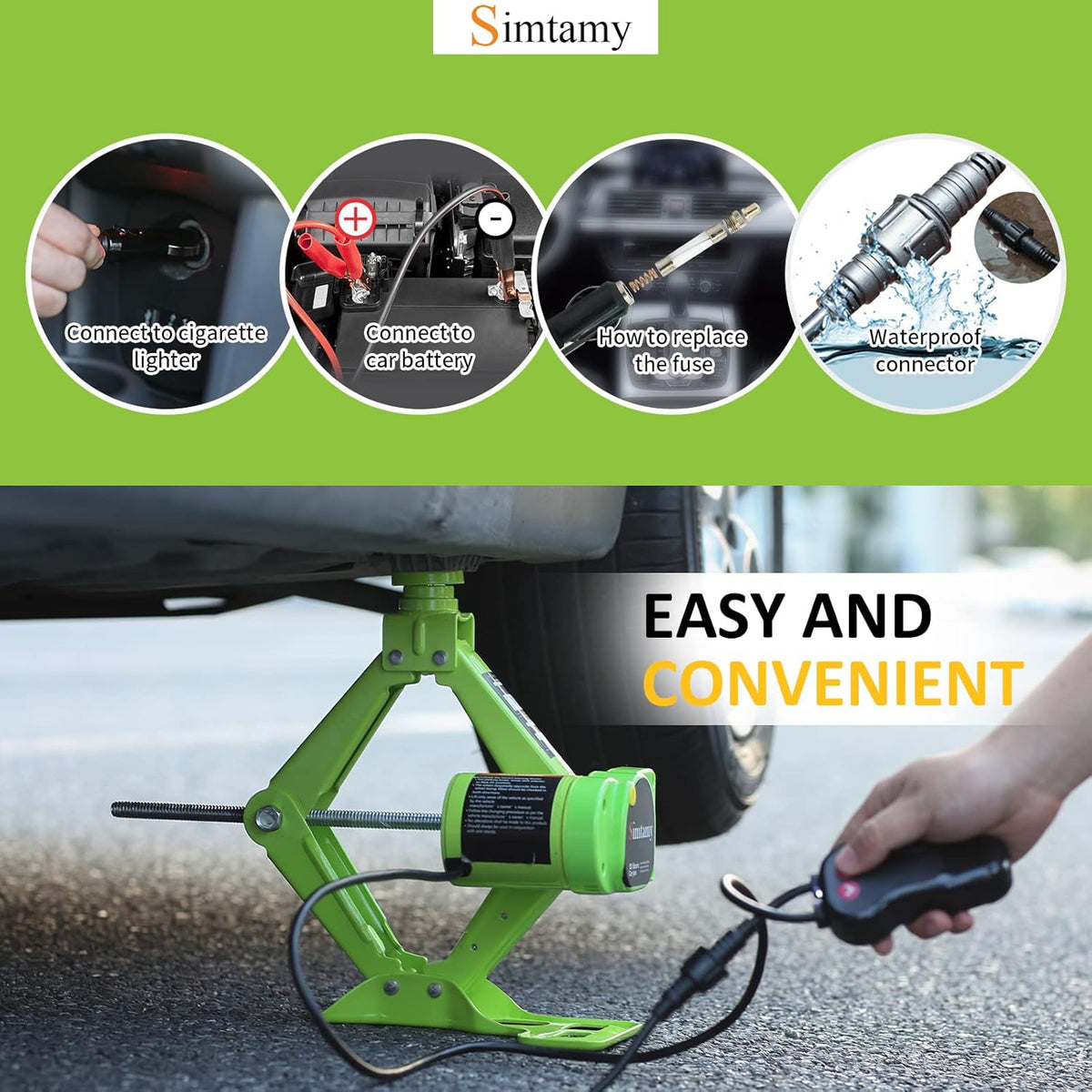 Electric Car Jack 3 Ton 12V Scissor Jack V51721
