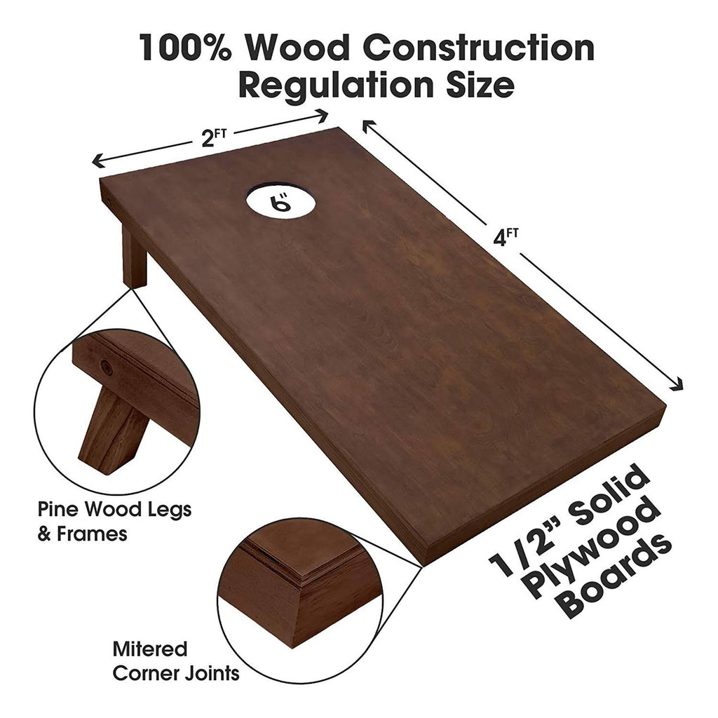 Wooden Cornhole Board with Carrying Case O5385