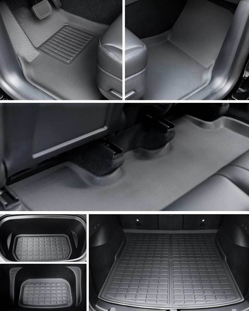 All Weather TPE Floor Mats Cargo Liner Trunk Mats 6 Pieces H60294