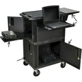 300 lb Capacity 3 Shelves Plastic Utility Cart X33823