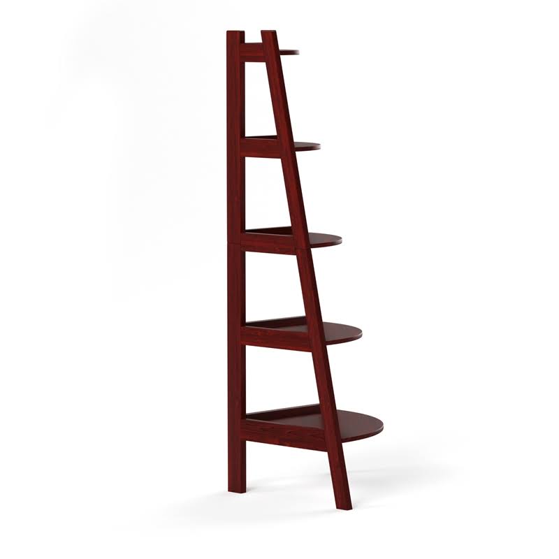 5-Shelf Wood Corner Bookcase L2509